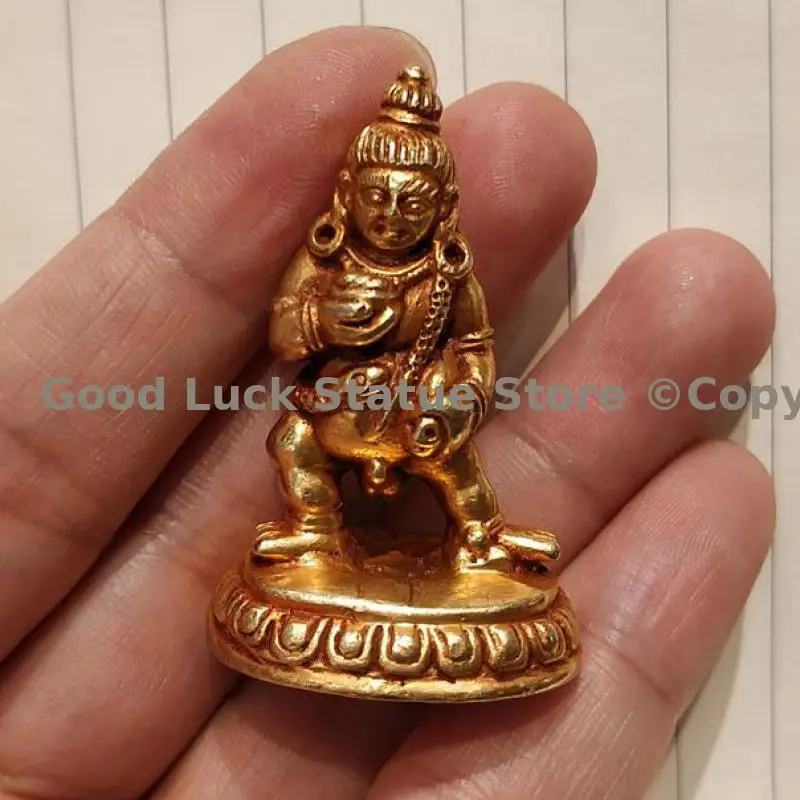 

Непал маленькая статуя Будды ручной работы медный талисман Тантрический буддийский амулет Черный Джамбала Бог богатства удачи экзорцизм Мамон