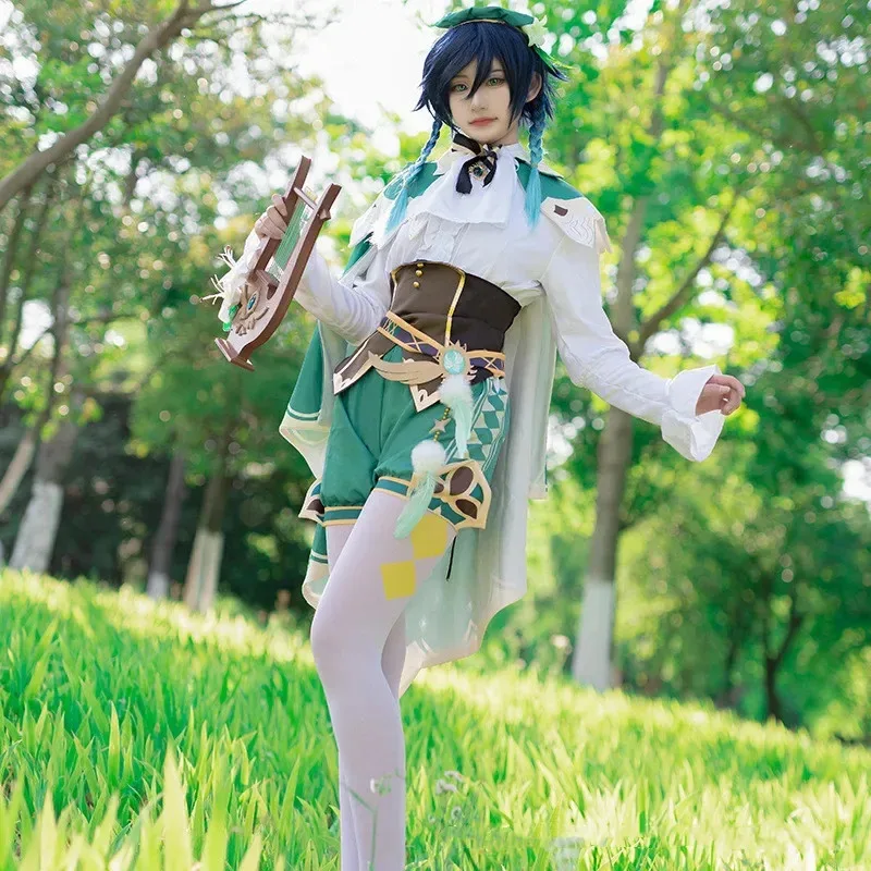 Venti Cosplay Costume Game Genshin Impact Uniform Anime Chinese Style Halloween Costumes For Adult Wendi Windy