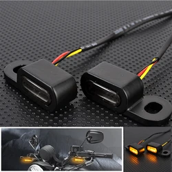 Motorcycle Led Turn Signals Handlebar Light Amber Signal Lamp Sequential Blinker 12V For Harley Davidson Touring Accessories