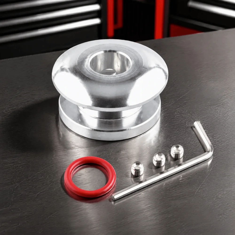 Aluminum Alloy Shift Knob Stopper Silver Universal Fit Shift Boot Retainer Simple installation Wrench Included