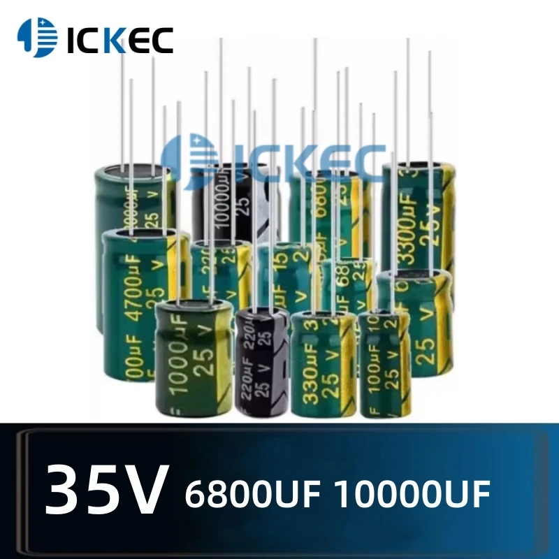 Leaded Inline Electrolytic Capacitors 35V 150UF 220UF 330UF 470UF 560UF 680UF 1000UF 1500UF 2200UF 3300UF 4700UF 6800UF 10000UF