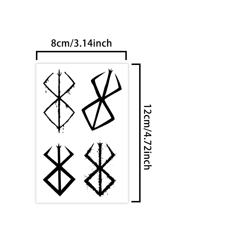 1Pc Geometric  Waterproof Temporary Tattoo Stickers, Long-lasting Waterproof for One to Two Weeks, For Arm, Leg.