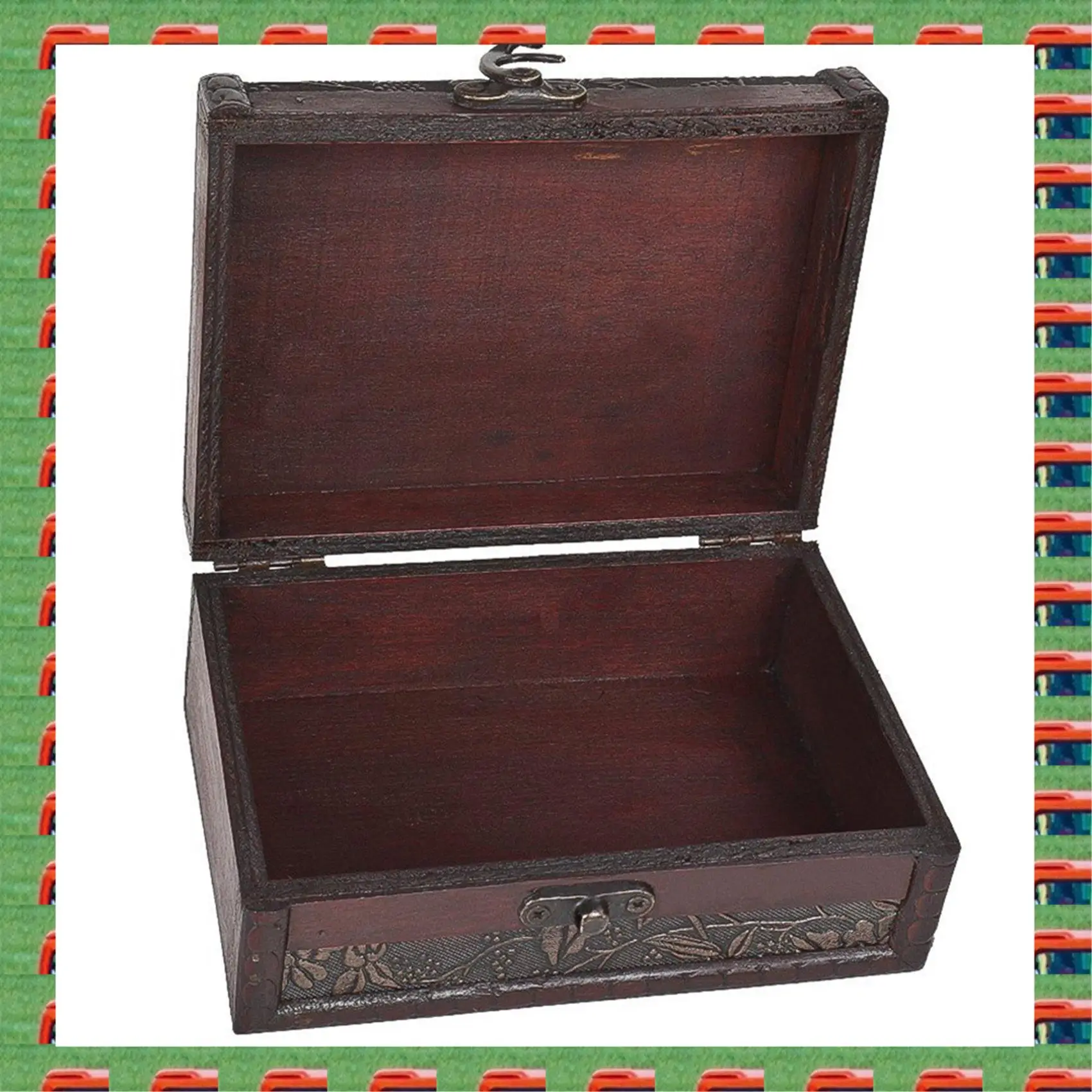 

ABMO 2X Treasure Box Treasure Chest For Gift Box,Cards Collection,Gifts And Home Decor