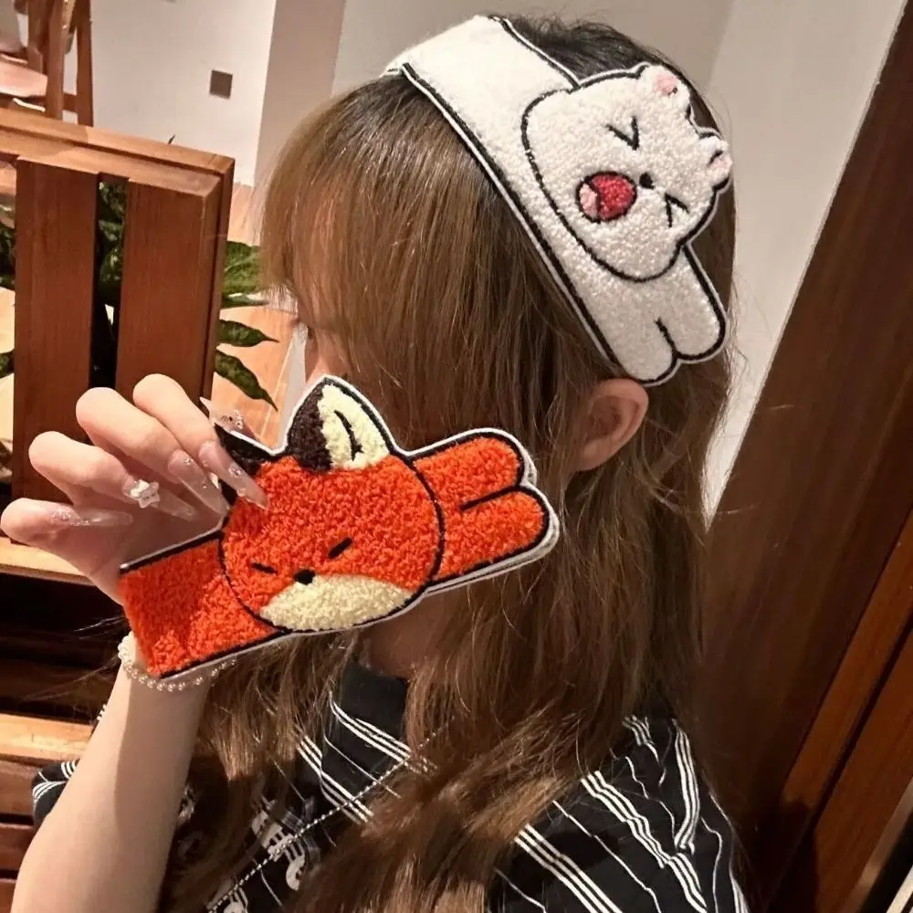 Long Animal Shape Cartoon Headband Soft with Hook and Loop Closure Magical Hair Stickers Face Washing Headband Hair Accessory