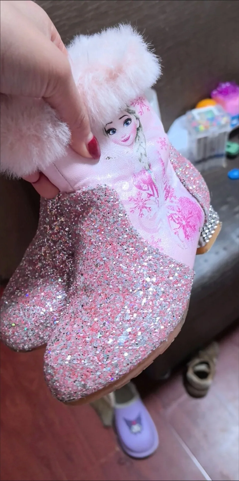 

Disney cartoon kids frozen Fashion Boots Student Children's Fashion Shoes EU SIZE 25-35