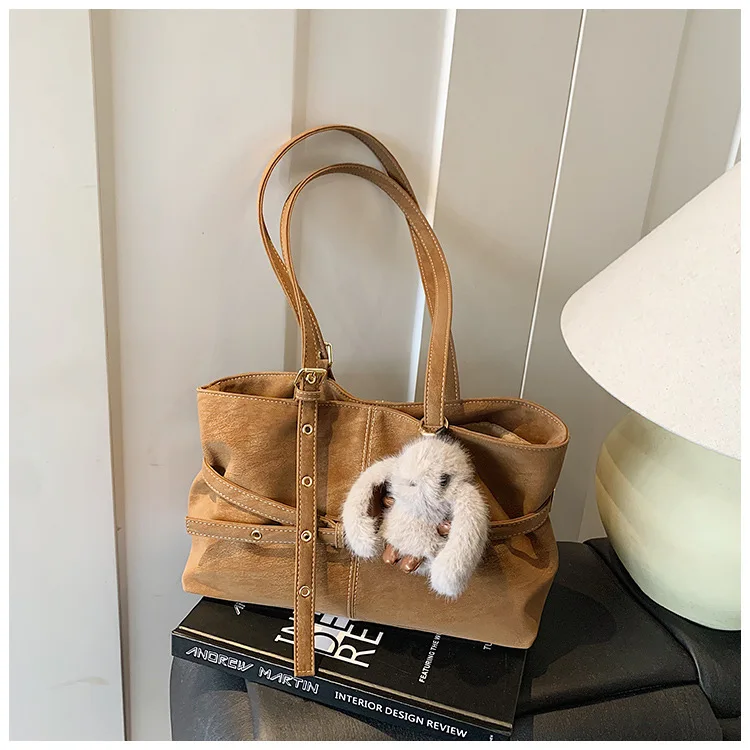 Retro large-capacity tote bag women's bag casual shoulder bag commuter underarm bag women's bag