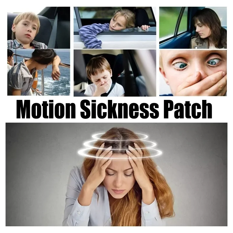 36 PCS Motion Sickness Patches Bands Relief of Nausea Vomiting Carsick and Vertigo in Adults and Kids from Car Travel Seasick