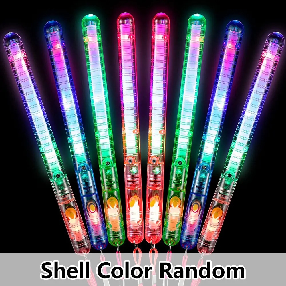 1PCS Flashing LED Wand Sticks Glowing Fluorescent Stick Cheer Wands Multicolor Light Up Wands for Birthday Wedding Party