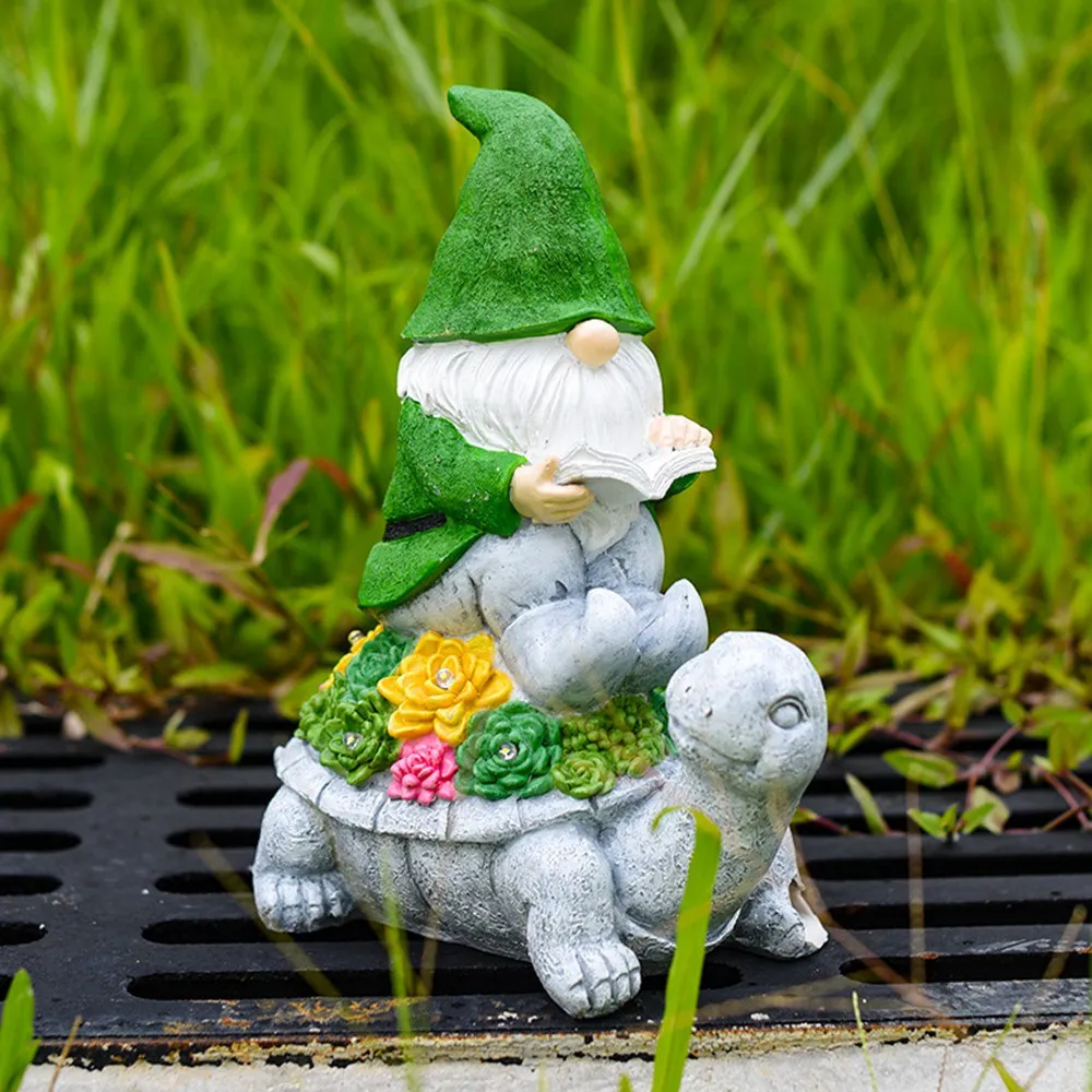 

Cross-border new elf elderly decoration outdoor solar lights home garden turtle fleshy Decoration Lamp Waterproof Solar Lights