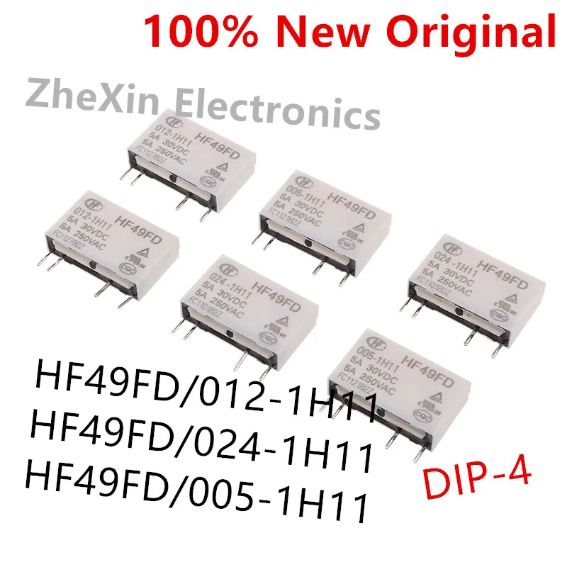 10PCS/Lot   HF49FD/024-1H11 、HF49FD/012-1H11 、HF49FD/005-1H11  New Power Relay  HF49FD-012-1H11、HF49FD-005-1H11、HF49FD-024-1H11