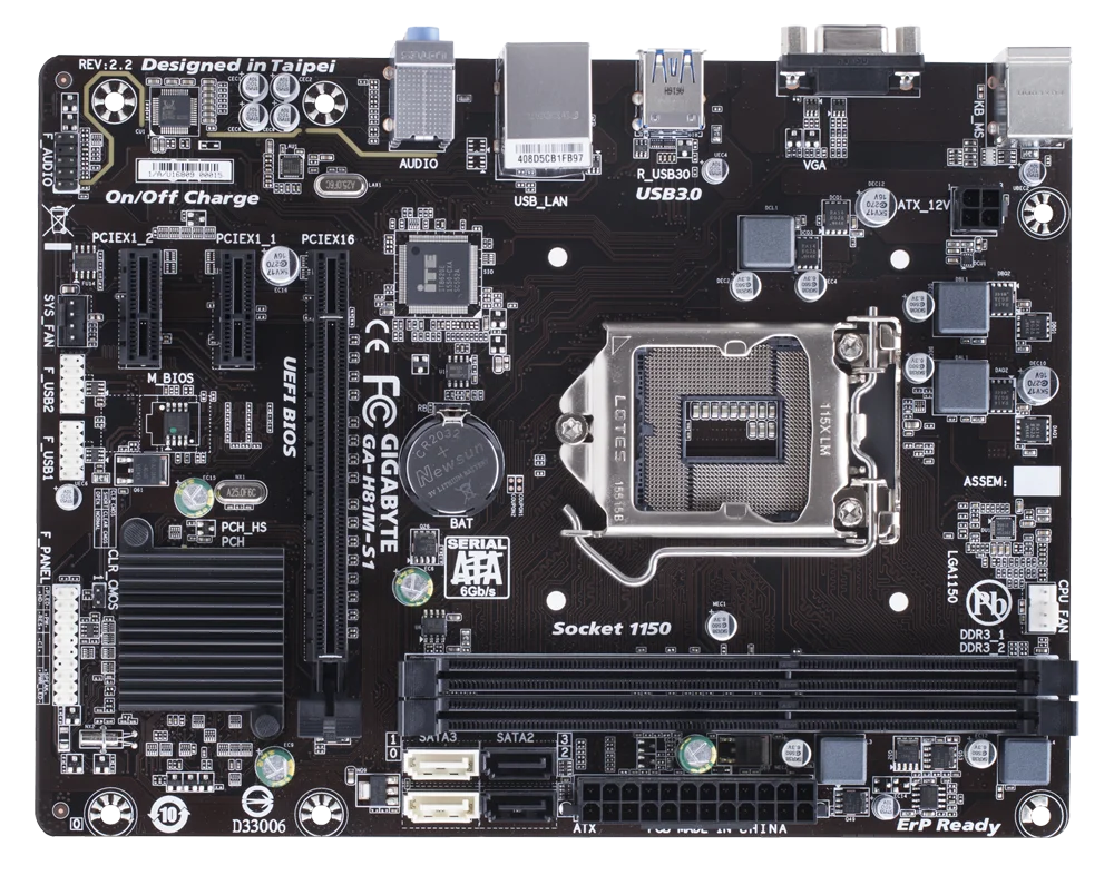 

Материнская плата GIGABYTE GA-H81M-S1 Intel H81 DDR3 16 ГБ LGA 1150 с поддержкой Core i7-4770 4360 4170 4130 4790 4690 Micro ATX