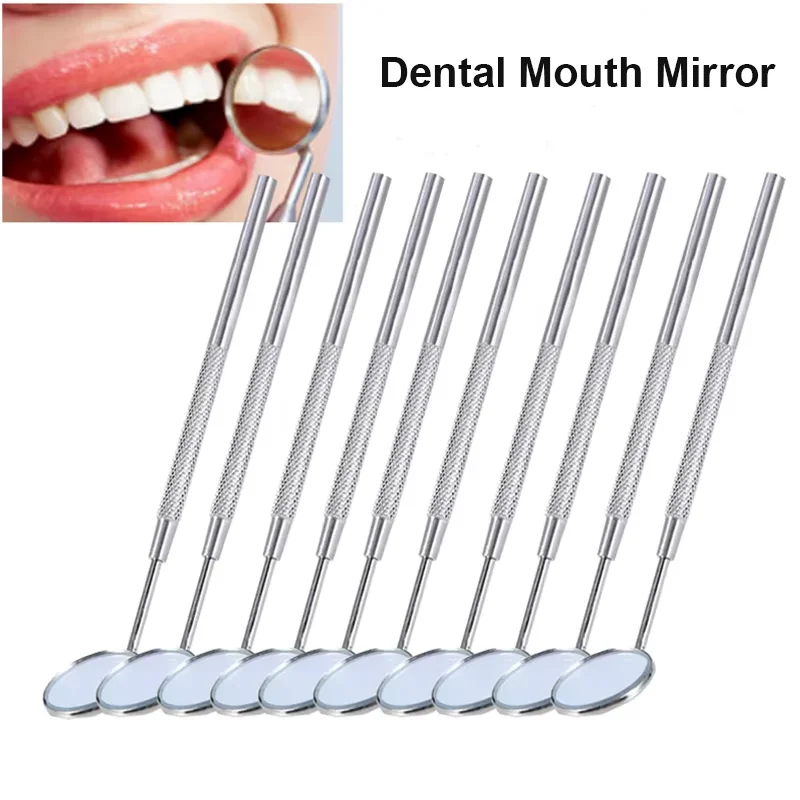 5/10Pcs Dental Mouth Mirror With Handle Anti Fog Mouth Mirror Surgical Instruments Dentist Mouth Checking Dentietry Supplies