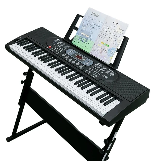 

Beginner electronic keyboard with dual speakers, music piano with microphone can be equipped with a separate stand