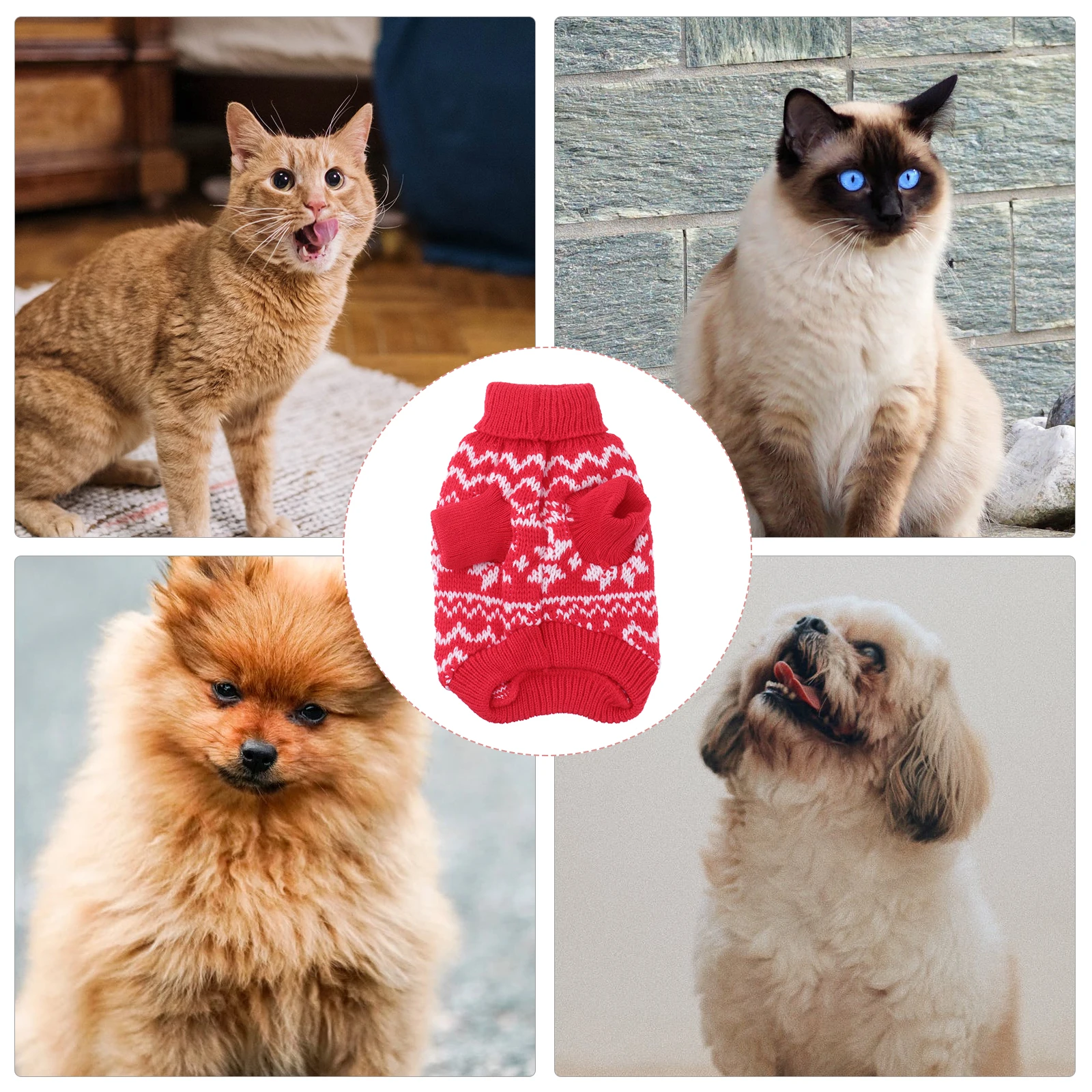 

Dog Medium Pet Sweater Clothes Sweaters Holiday Small for Puppies Christmas Dogs Winter