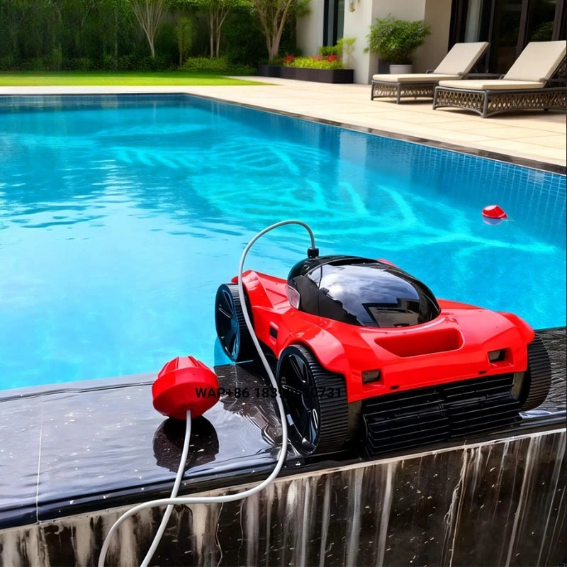 Water Crown SG-M8 ABS Portable Remote Controlled Intelligent Inflatable Swimming Pool Cleaner Built-in Sensor Durable