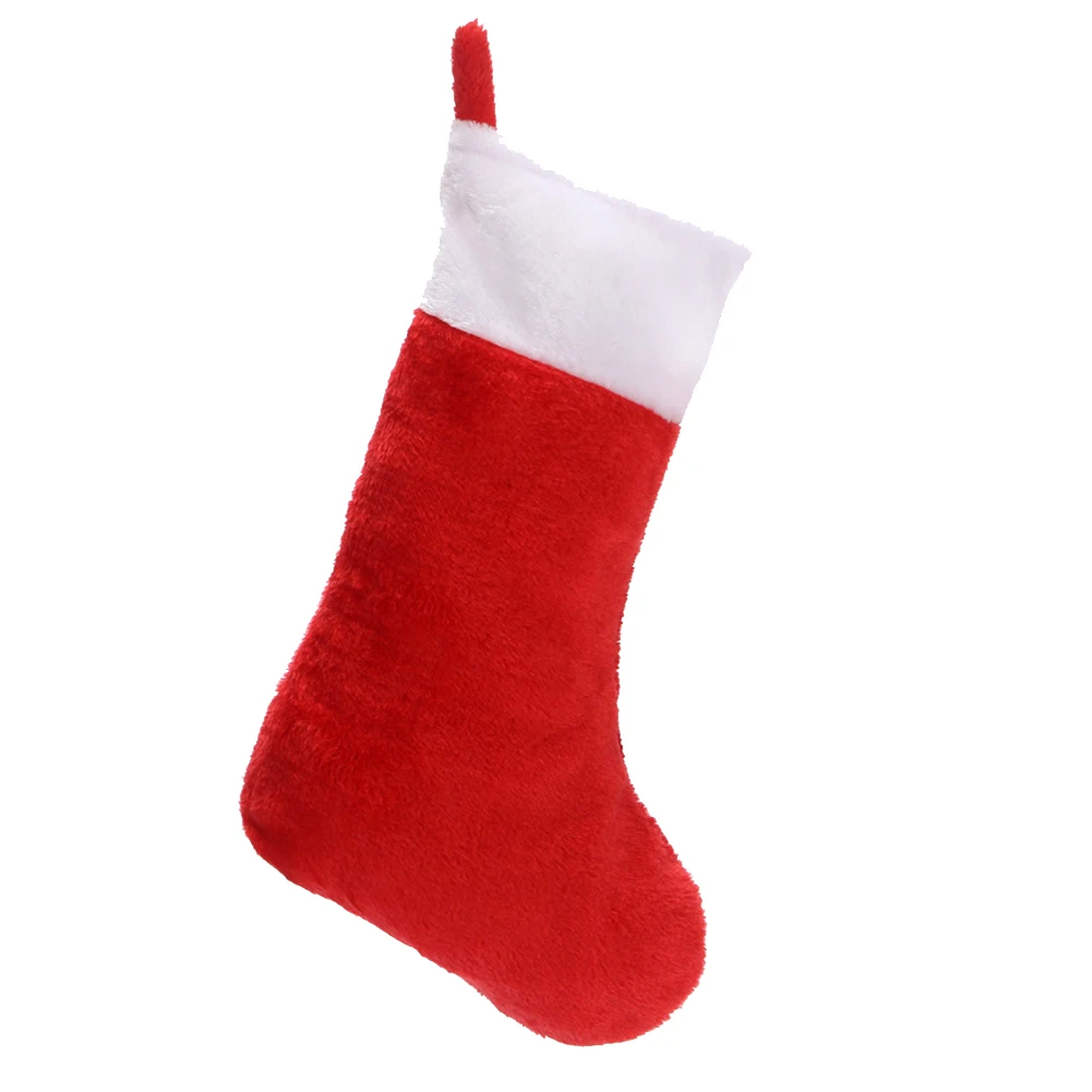 10PCS Red Felt Christmas Stockings Christmas Stockings Holder Socks Home Fireplace Gift Storage Bags for Holiday