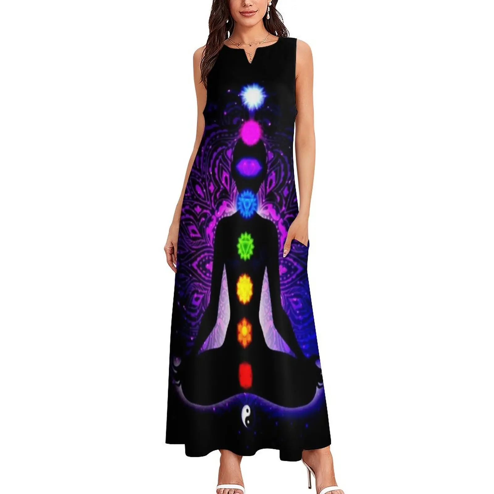 7 Chakras Reiki Long Dress womens dress summer dresses party dress women elegant luxury