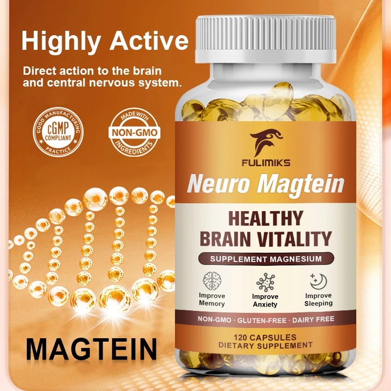 Neuro Magtein, Magnesium L-Threonate - Ultra Absorbable Magnesium, Helps Enhance Memory, Focus, and Overall Cognition