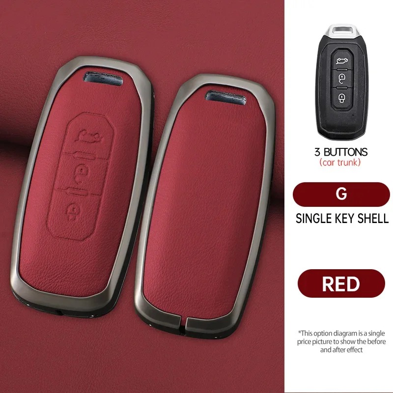 

Кожаный Автомобильный смарт-чехол для ключа с дистанционным управлением из цинкового сплава