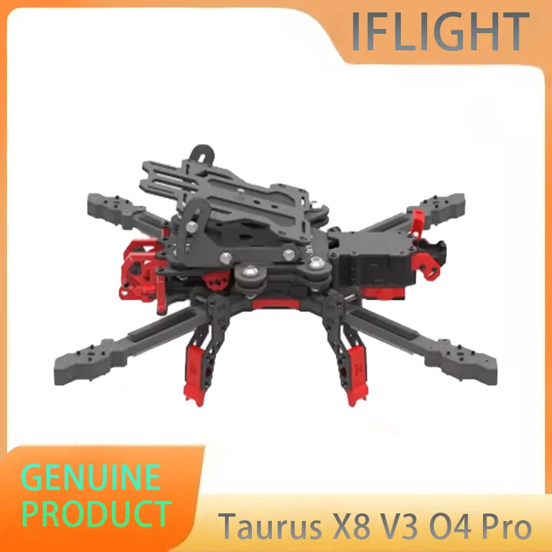 

IFlight Taurus X8 V3 O4 Pro 8-дюймовый комплект рамы Cinelifter, колесная база 400 мм с рычагом 8 мм для FPV RC Drone