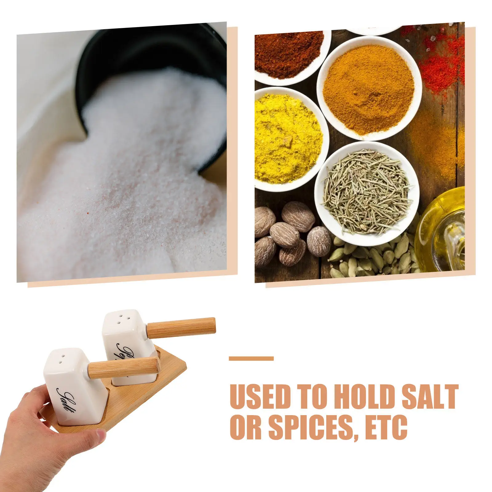 1Set Ceramic Seasoning Bottle Set 85Ml Salt and Pepper Holder with Tray Modern Kitchen Dispenser Set Elegant Countertop Spice view 5