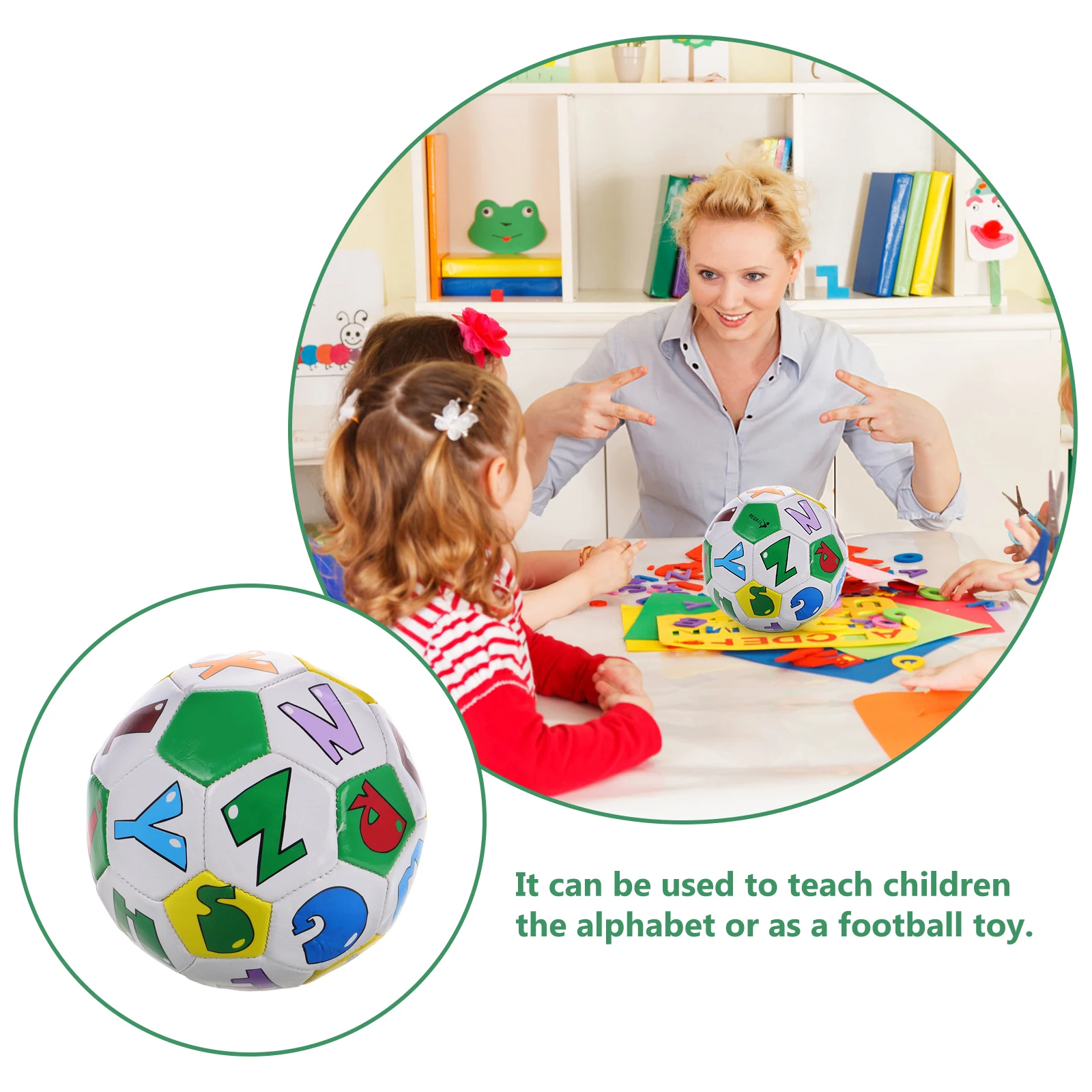 Balón de fútbol para niños con diseño del alfabeto, Mini balón de fútbol suave de 5,8 pulgadas para jardín de infantes, juego interior y exterior, actividad deportiva para niños pequeños