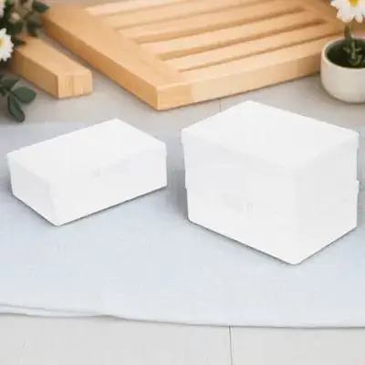 

3 Pcs Card Storage Boxes 10x7x3.5CM Clear Transparent Container for Cards Travel Deck Holder Organizer Empty Case