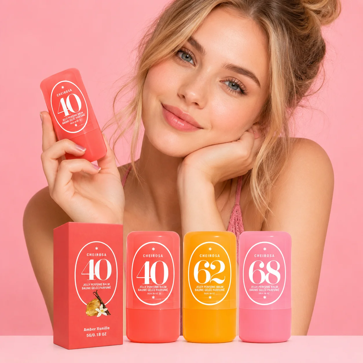 

Jelly Perfume Balm 3 Scents 40 Amber Vanilla 62 Almond Caramel 68 Lychee Fruity Long Lasting Portable Solid Perfume