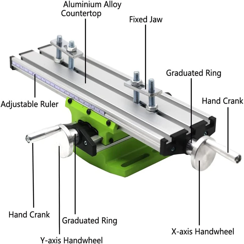 Multi function Worktable Milling Machine Working Compound Table Cross Slide Table Drilling Bench Multifunction Adjustable X-Y