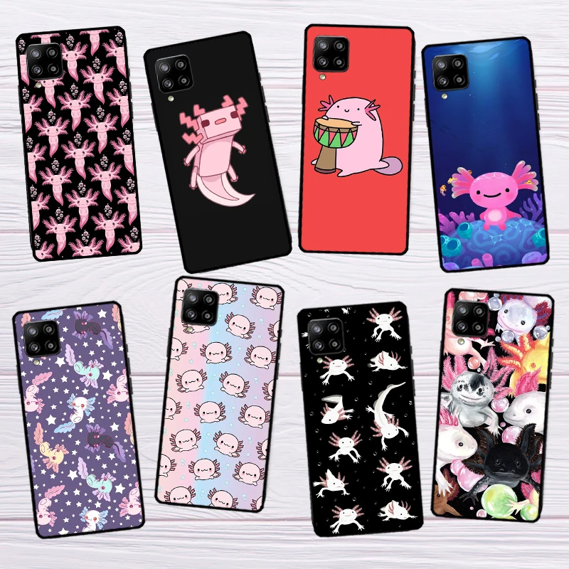 kawaii axolotl pattern Case For Samsung Galaxy A52 A32 A22 A12 A13 A23 A33 A53 A73 A51 A71 A14 A24 A34 A54 Coque