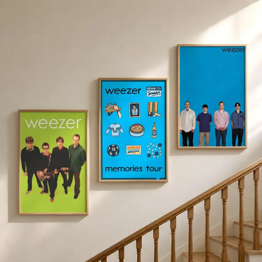 Music Weezer Blue Album Band Poster Waterproof HD Modern Peel And Stick Wall Decor Bedroom Living Room Dorm Office