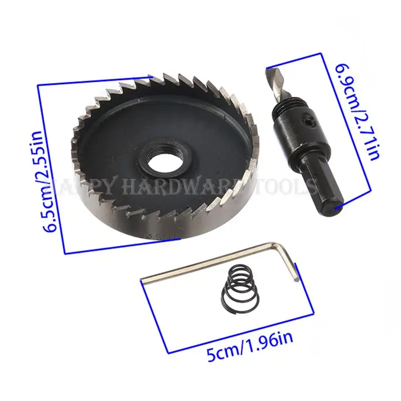ضياء 65 مللي متر HSS مثقاب الأساسية Holesaw قاطع معدني ناعم قطع البلاستيك الخشب الألومنيوم ثقب المنشار مجموعة