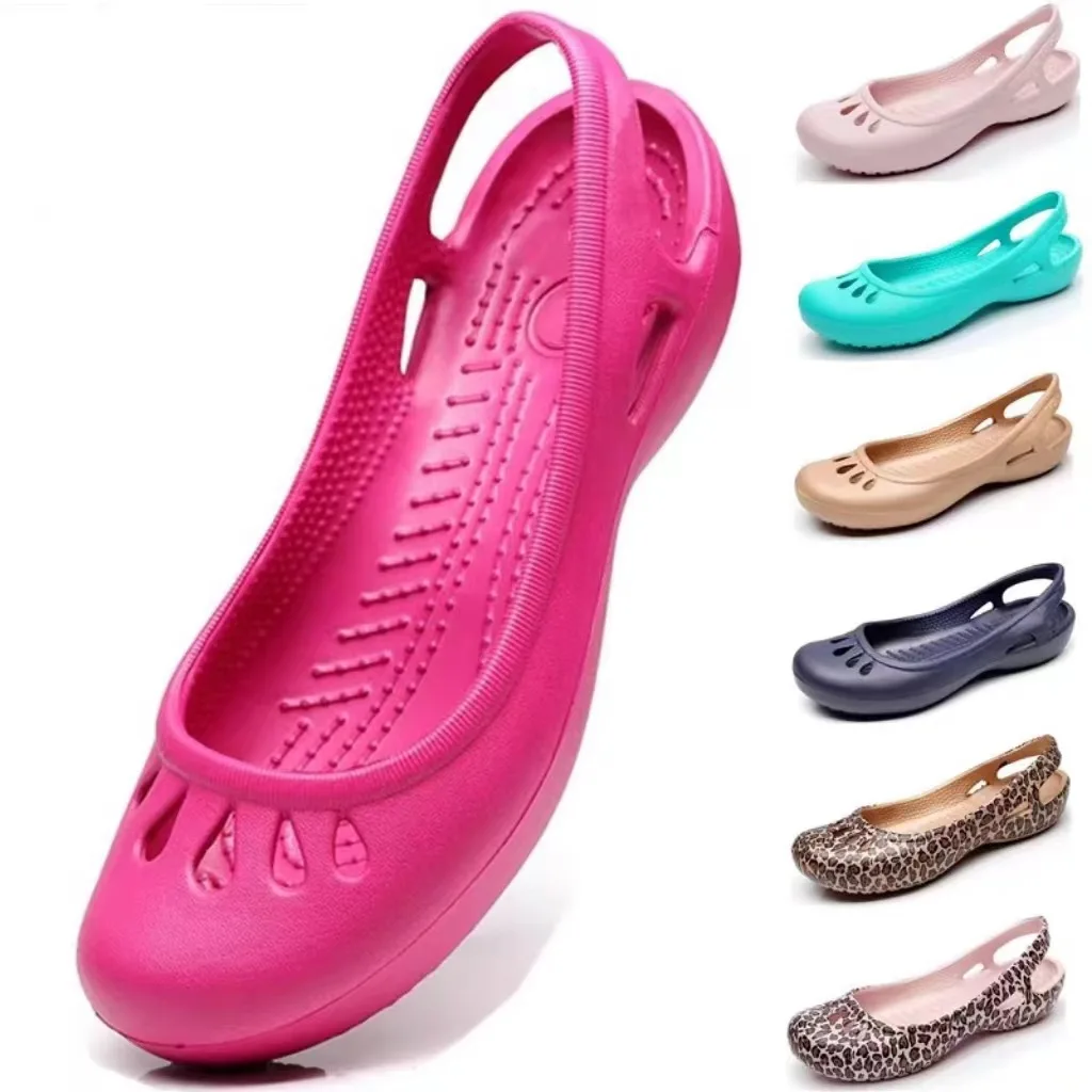 

Luxury Designer New Women's Sandals Summer 2024 Lightweight Anti Slip Hole Shoes Nurse Outdoor Beach Jelly Clogs