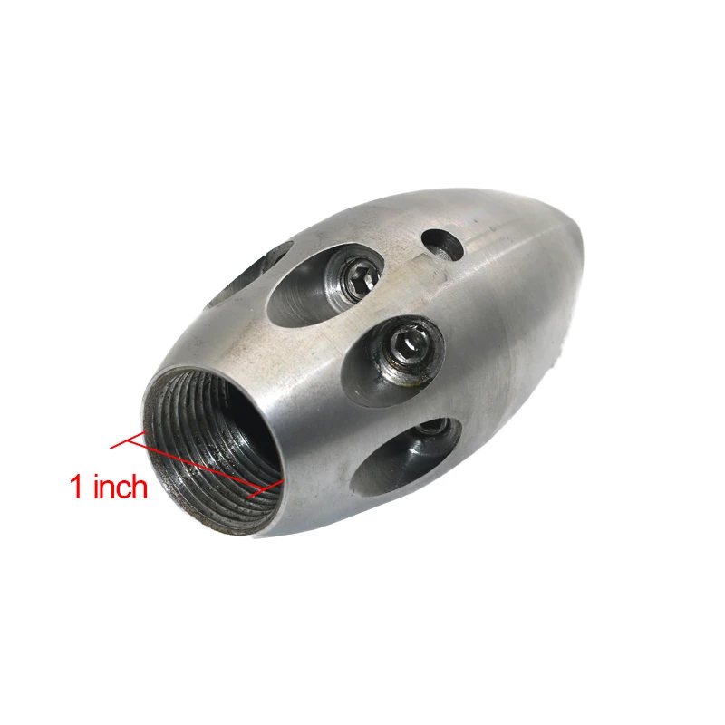 1 inch 215 L/min High Pressure Nozzle to Dredge Sewage Water Rat Mine Stainless Steel Nozzle Ceramic Nozzle Pipe Cleaning