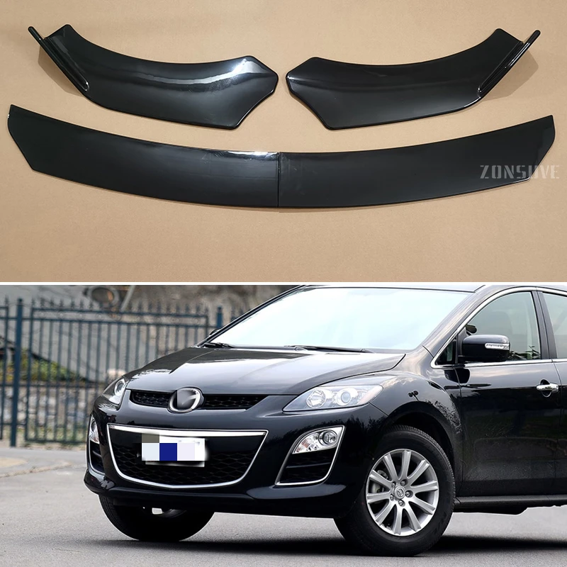 

Для Mazda CX-7 2014-2024 года передний бампер, сплиттер для губ, спойлер, комплект кузова, аксессуары, универсальный, 4 шт.