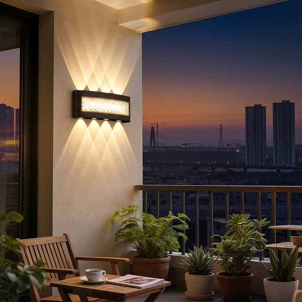 Arandelas de Parede LED de Alumínio 4/6/8W, Luminária de Parede à Prova d'Água, Luzes de Jardim Externas 110V/220V, Lâmpada de Parede Interna para Quarto e Corredor