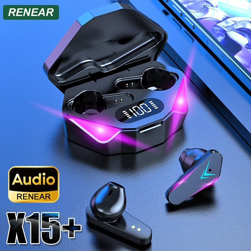 TWS Wireless Bluetooth Headset LED Gamer Stereo Earphones For Smart i Phone Android Ios Huawei Xiaomi Redmi mi With Mic Headset；