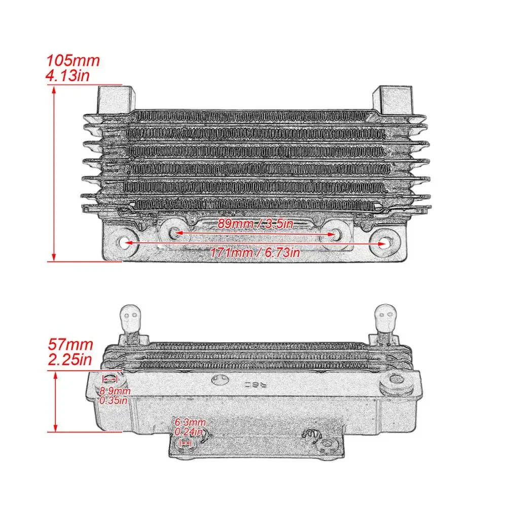 Motorcycle Oil Cooler Adapter Cooling Device Radiator Water Tank For Harley Touring Road King FLHR Road Glide Street Glide 09-18