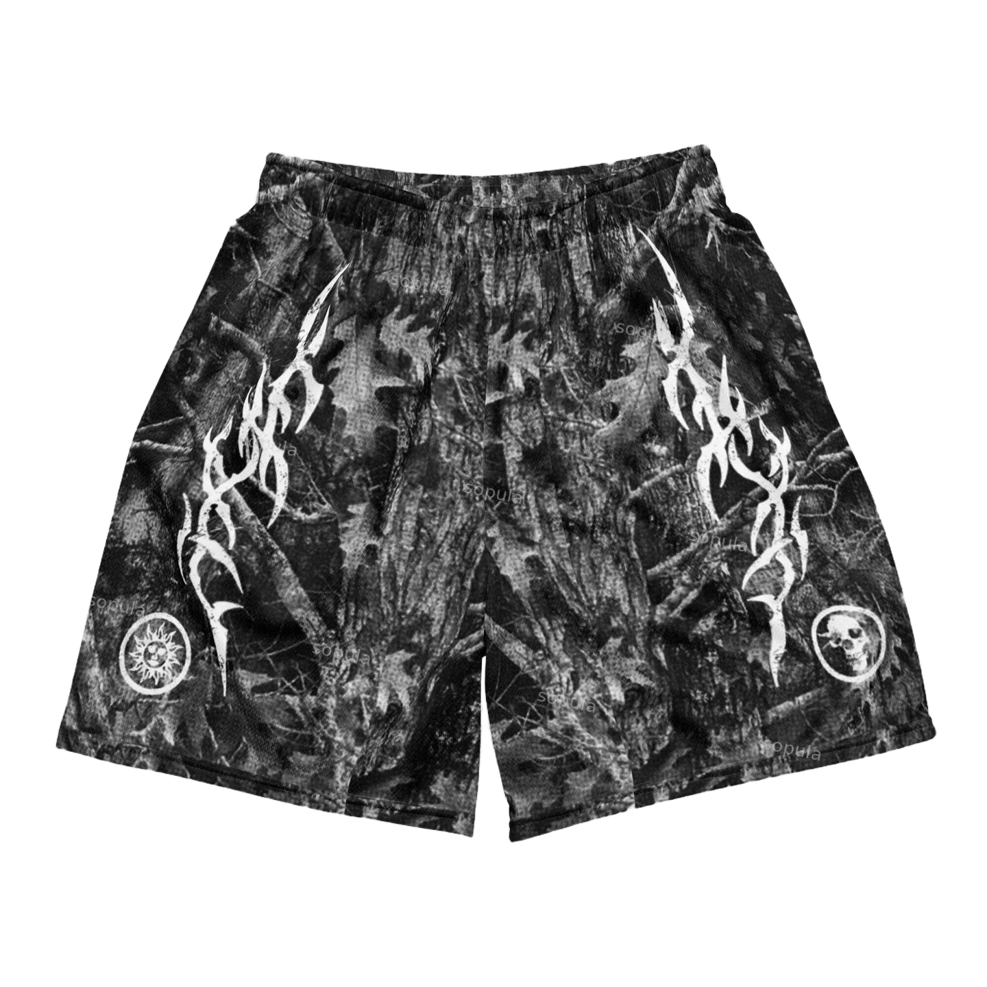 

Street Sports Vintage Y2k Flame Jungle Graphics Camouflage Basketball Shorts Sport Training Breathable Fashionable Casual Shorts
