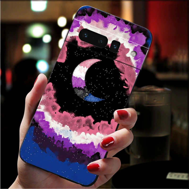 

Phone Case For Google Pixel 10 9 Pro XL 9A 8 7 6 Pro Pixel 8A 7A 6A Pixel 8 7 6 5 Moon Art