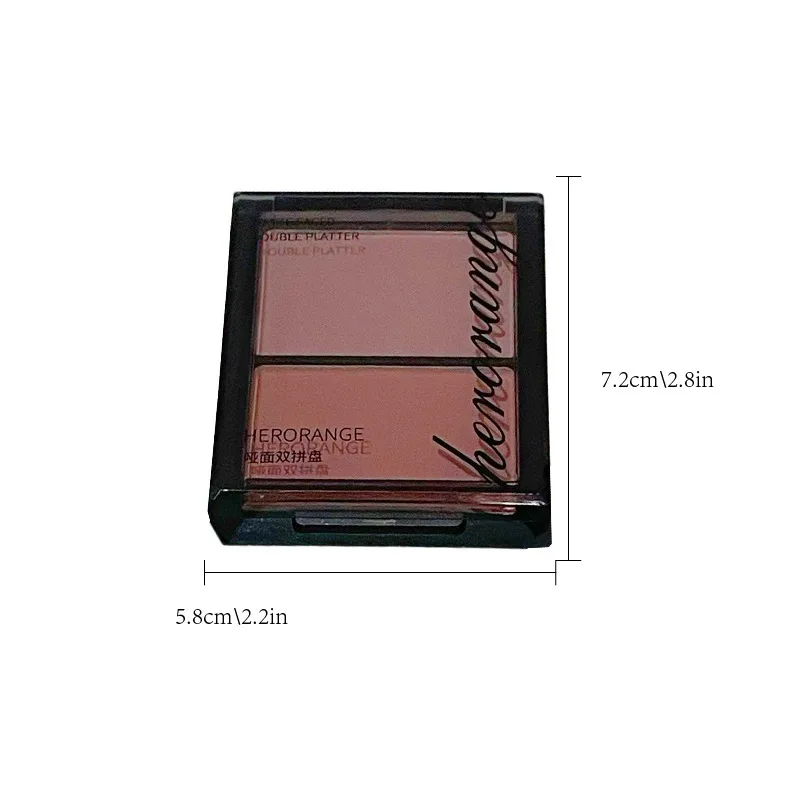 Two-color Matte Double Mix Dry and wet Natural Brightening Finishing Powder Highlights and Blush Contour Palette  Makeup 3D