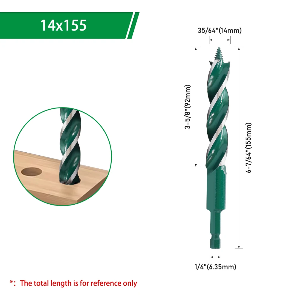 LAVIE 3-Schneiden-Senkbohrer 6-35mm, 155/230mm Länge, Elektrowerkzeug-Zubehör für Holzbearbeitung & Lochvergrößerung – Detail 13