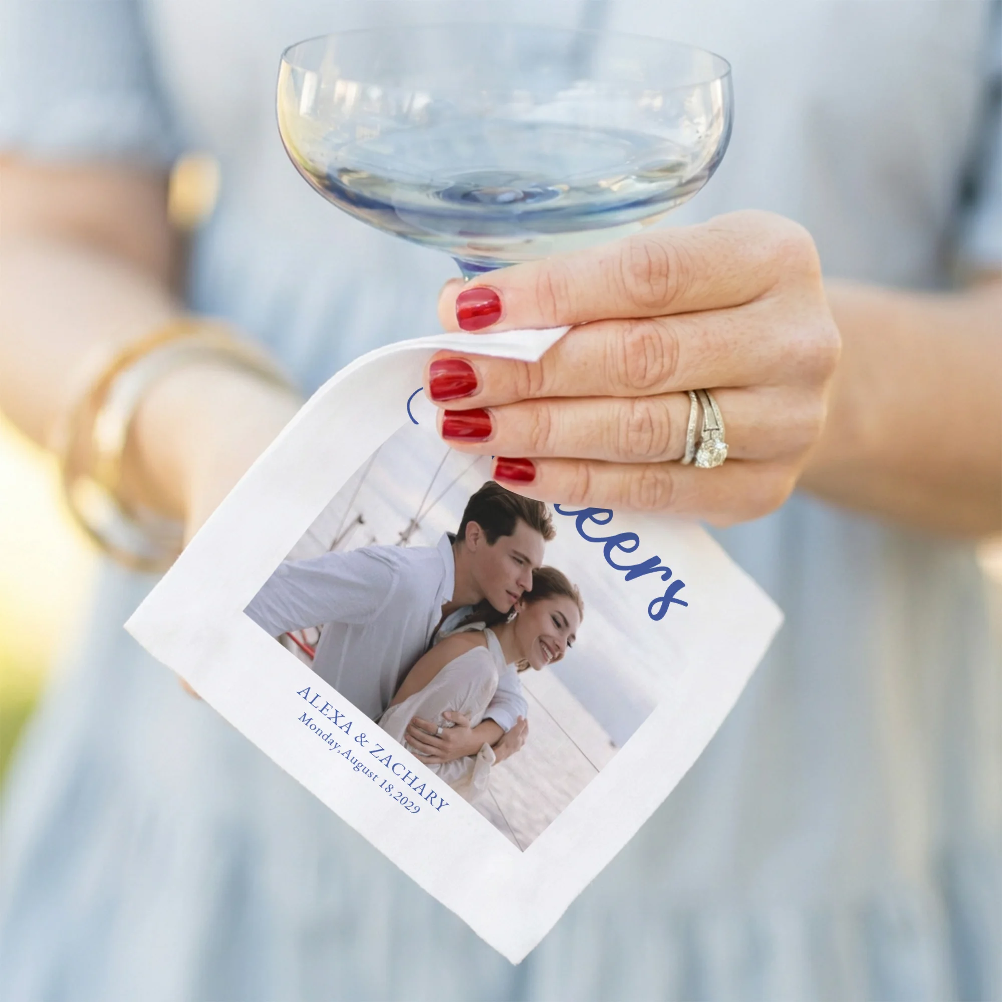 Custom Napkins 3 Ply Personalized Cocktail Napkins Photo Disposable Paper Napkins For Birthday Anniversary Party Decoration - view 5