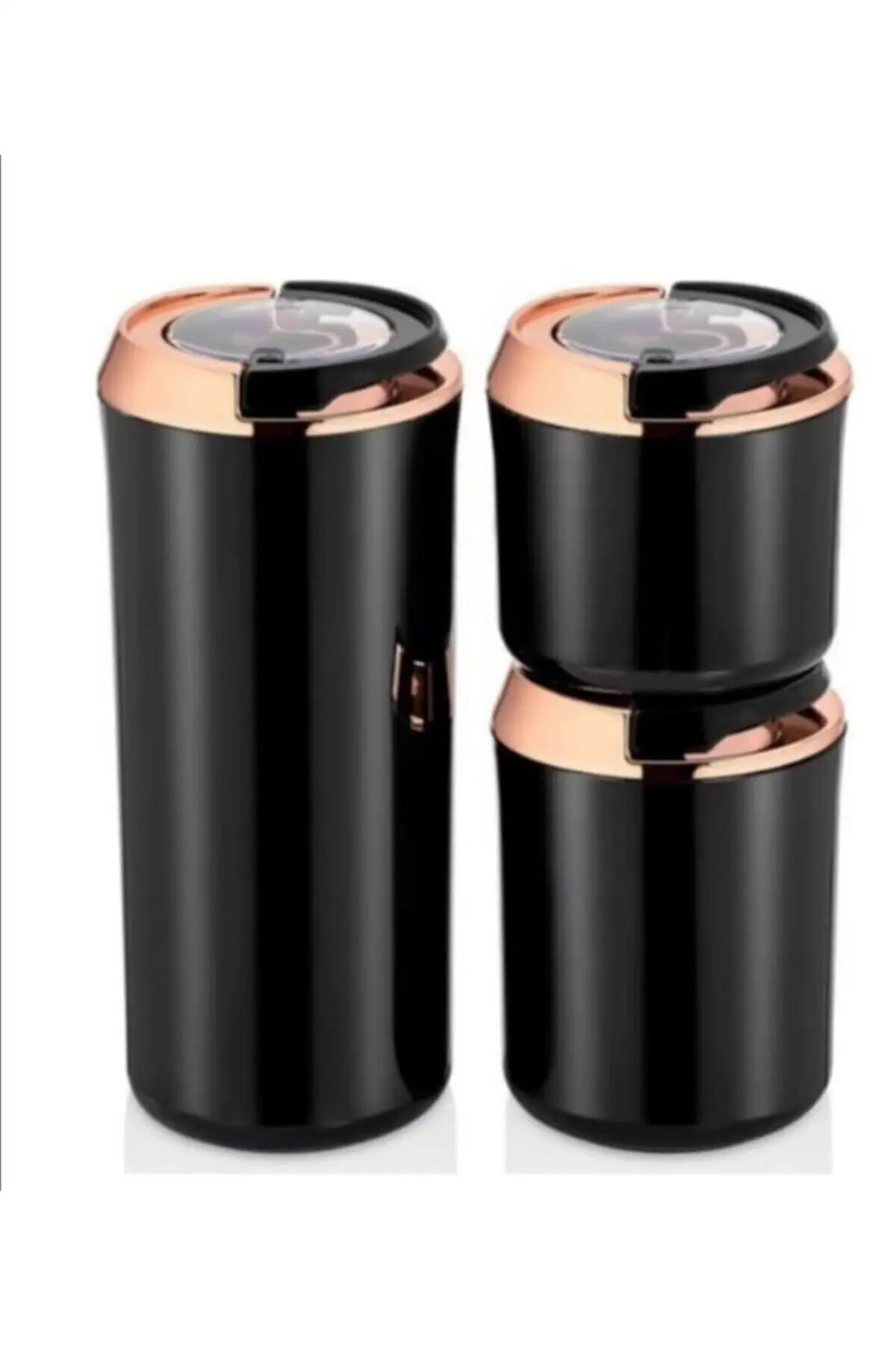 DOLBOVI round vacuum storage container luxury 3 pcs Set black