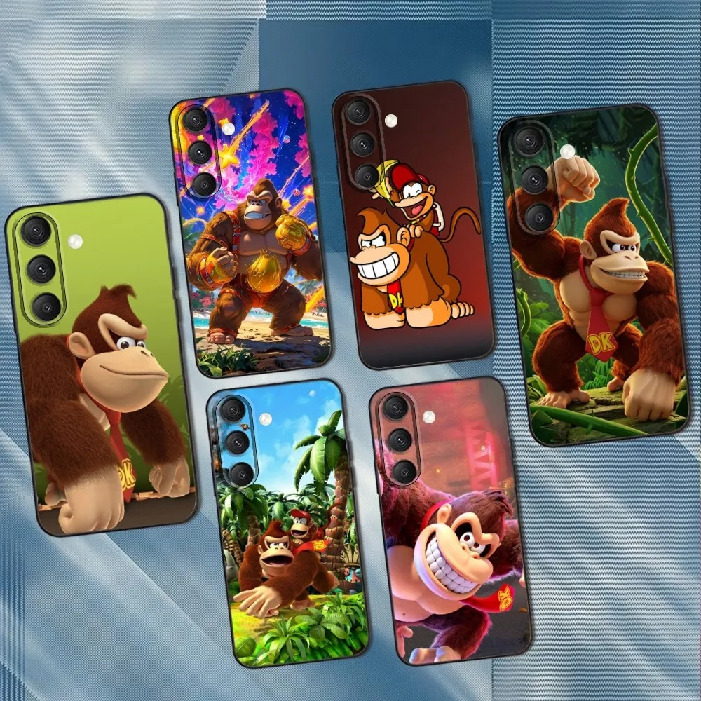 Чехол для телефона D-Donkey Kong Game для Samsung S25, S24, S23, S22, S21, S20, S10, Ultra, Plus, Lite,FE, мягкий силиконовый черный чехол