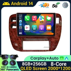 Radio samochodowe Android 14 2K dla Nissan Patrol 1997-2005 Video Multimedia Bluetooth Odtwarzacz Nawigacja GPS 4G Carplay stereo