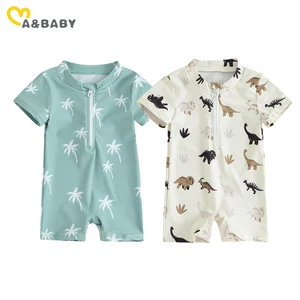 ma & Baby 0-3Y Baju Renang Bayi Laki-laki Perempuan Balita Bayi Baru Lahir Dinosaurus Pohon Kelapa Pakaian Renang Lengan Pendek Pakaian Renang Pakaian Renang Pakaian Renang 8 dinosaurus rebor penjualan terbaik - №