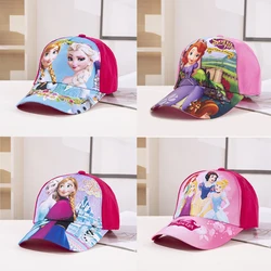 Disney Anime Frozen Baseball Cap Elsa Anna Baseball Cap Frozen Princess Girl Hat Mickey Minnie Mouse Outdoor Caps Sun Protection