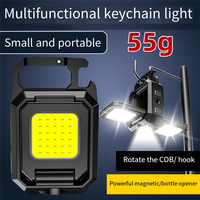 A08E-COB LED Mini Ultra Bright Keychain Light Portable Work Light For Fishing, Camping