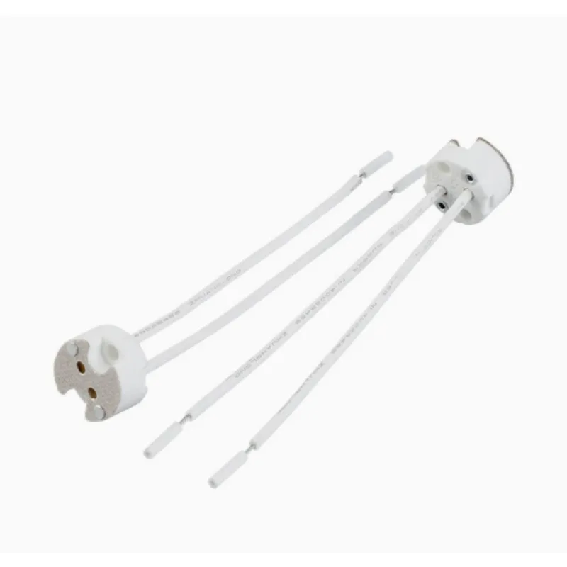 2pcs Bi-pin MR16 G4 Ceramic Socket MR11 G5.3 Halogen Bulbs Base Holder Lamp Ceramic Wire Connector for Incandescent Led Socket
